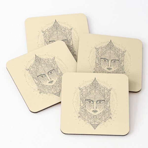 Item preview, Maya Goddess in Black | Sacred Geometry Portraits designed and sold by monkeybusiness.pt.