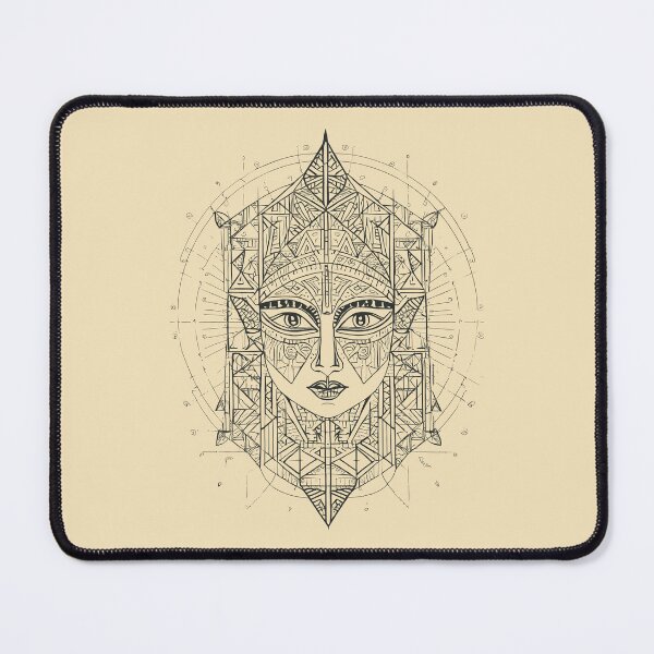 Item preview, Maya Goddess in Black | Sacred Geometry Portraits designed and sold by monkeybusiness.pt.
