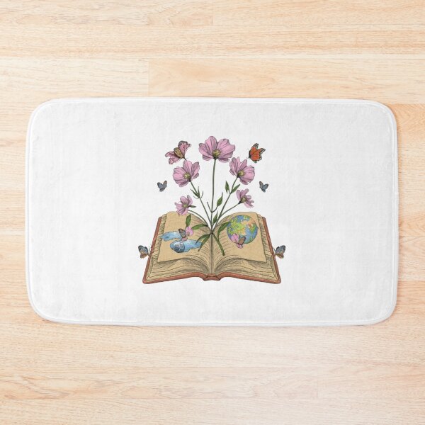 Item preview, Flowers Growing From Book | Light Purple California Poppies With small monarch butterflies designed and sold by CircinusStore.