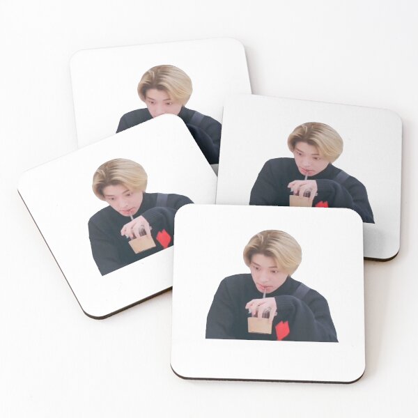 Item preview, jake sipping coffee enhypen meme sticker  designed and sold by artfulmadness.