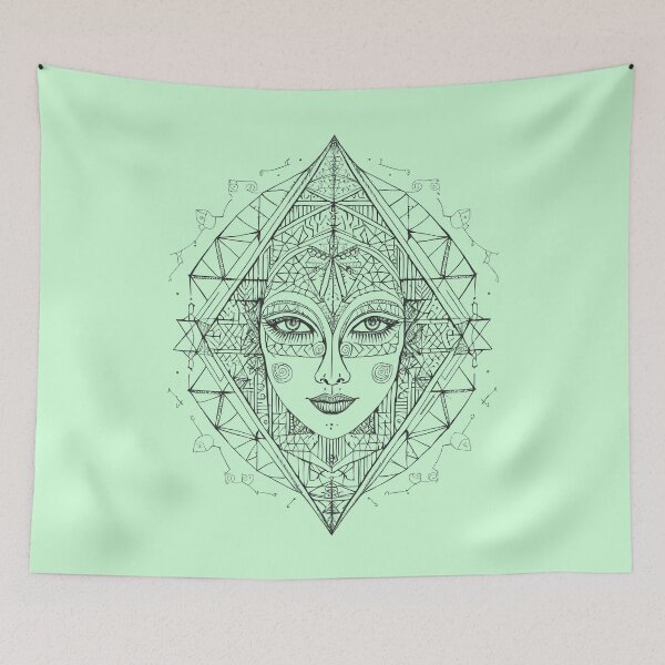 Item preview, Burlesque Goddess in Black | Sacred Geometry Portraits designed and sold by monkeybusiness.pt.