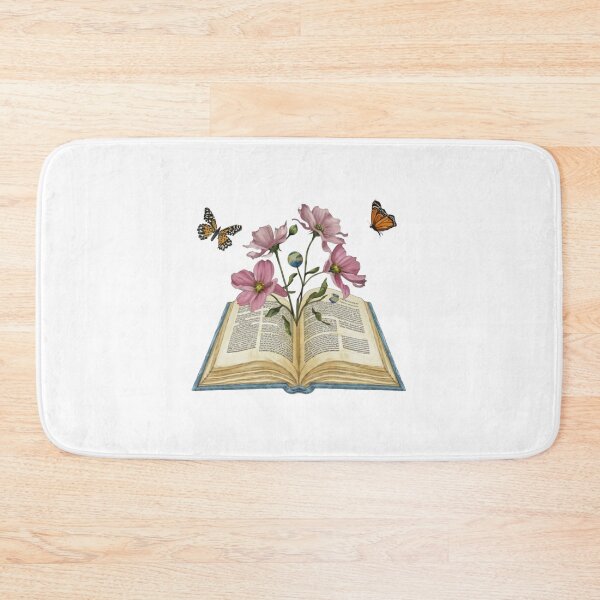 Item preview, Flowers Growing From Book | Light Purple California Poppies With small monarch butterflies and the bud of a small planet designed and sold by CircinusStore.