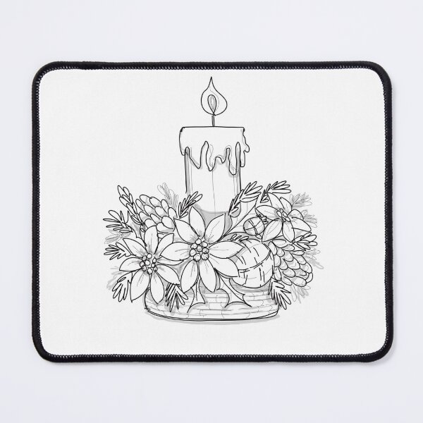 Item preview, Would you like to color the candle and flowers for Christmas? designed and sold by MarisaArtes.