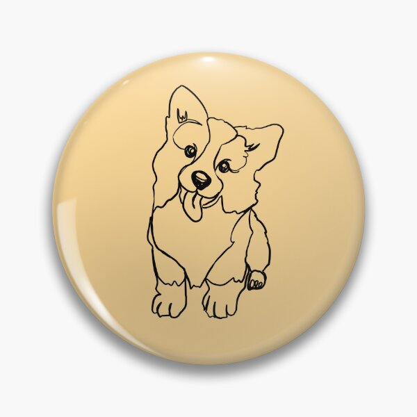 Item preview, Corgi Puppy One Line Art designed and sold by DrawesomeStudio.