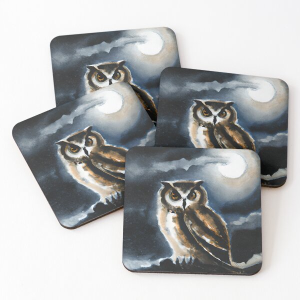 Item preview, "Moonlit Nocturne: Owl's Midnight Vigil designed and sold by LustigFox.