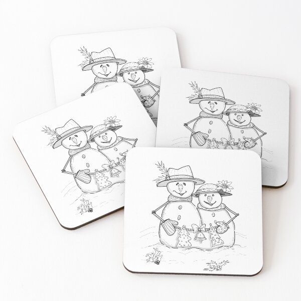 Item preview, Would you like to color Mr and Mrs Snowman for Christmas? designed and sold by MarisaArtes.