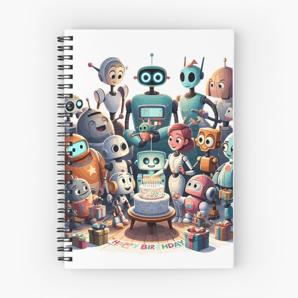 Item preview, Birthday of the robot family designed and sold by LongIslandDesgn.