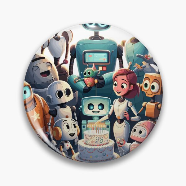 Item preview, Birthday of the robot family designed and sold by LongIslandDesgn.