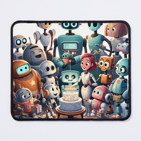 Item preview, Birthday of the robot family designed and sold by LongIslandDesgn.