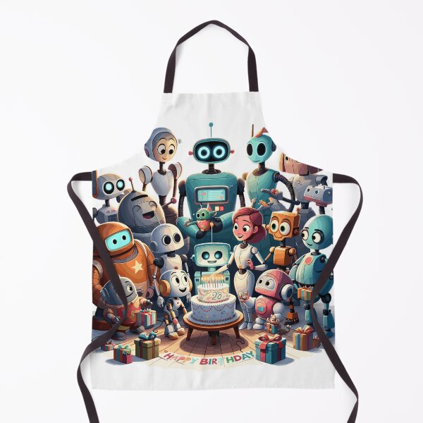 Item preview, Birthday of the robot family designed and sold by LongIslandDesgn.