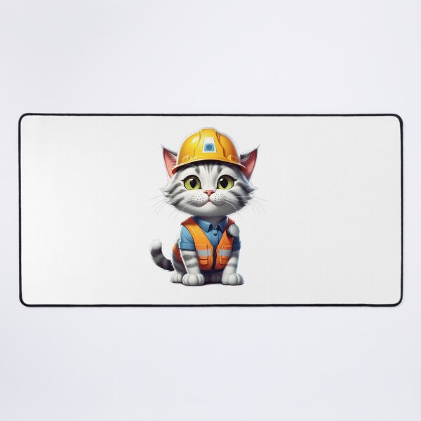 Item preview, Adorable Cat with Hard Hat Helmet designed and sold by Wilcox PhotoArt.