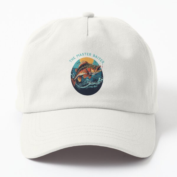 Fisherman On Heartbeat Line - Cute Fishing Image for Hats & Caps