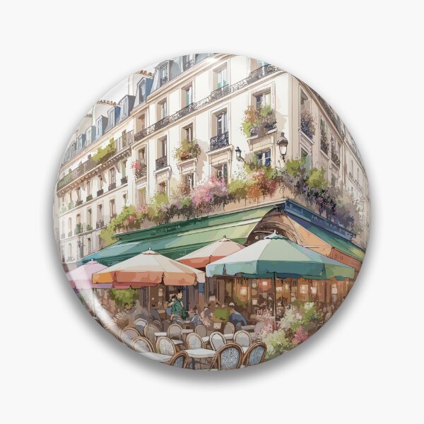 Item preview, Paris street corner in watercolors designed and sold by LongIslandDesgn.