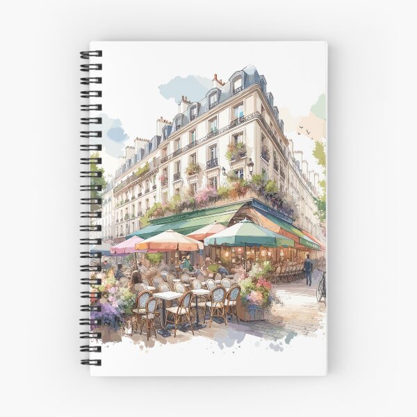 Item preview, Paris street corner in watercolors designed and sold by LongIslandDesgn.