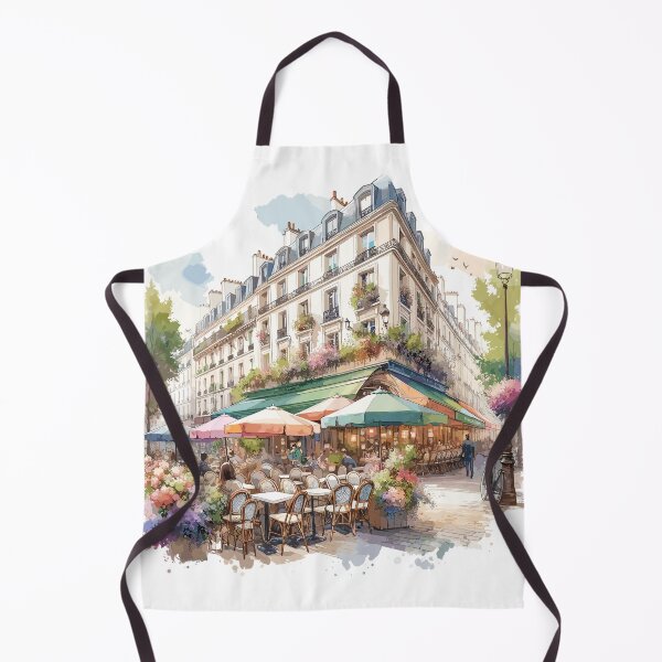 Item preview, Paris street corner in watercolors designed and sold by LongIslandDesgn.