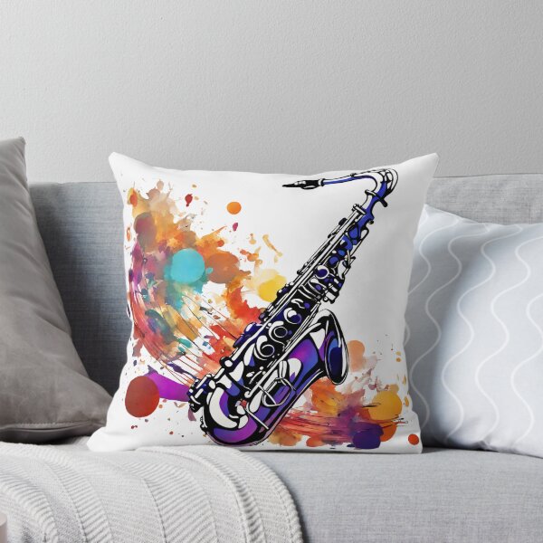 Aperçu de l'œuvre Saxophone, musique et couleurs créée et vendue par Cehe.