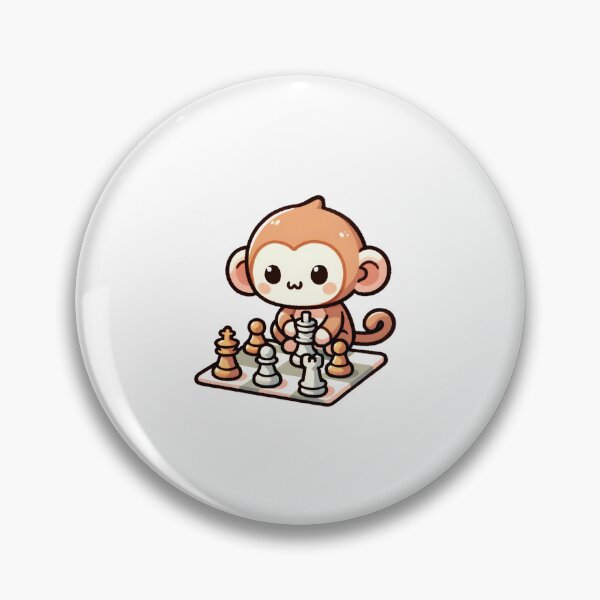 Item preview, Playful Monkey Playing Chess Cute  designed and sold by UmbrellaStudio1.