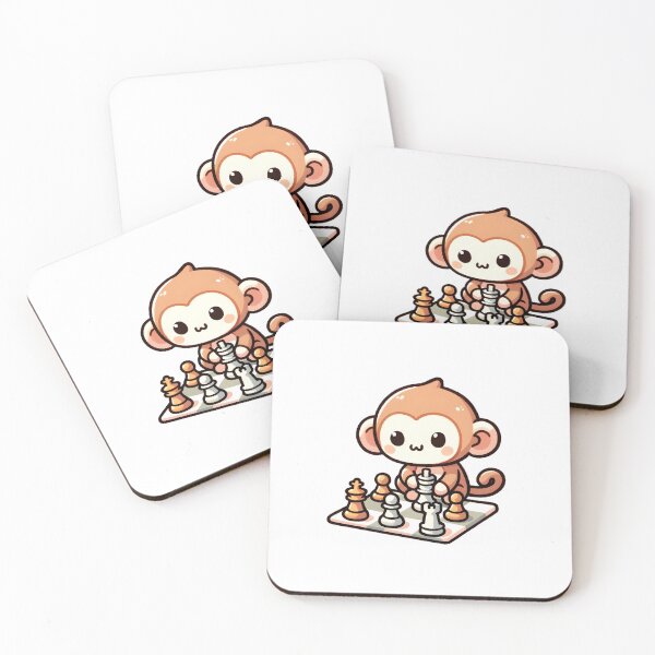 Item preview, Playful Monkey Playing Chess Cute  designed and sold by UmbrellaStudio1.