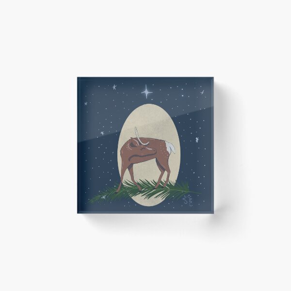 Item preview, Cute Deer Silent Night designed and sold by marleywrightart.