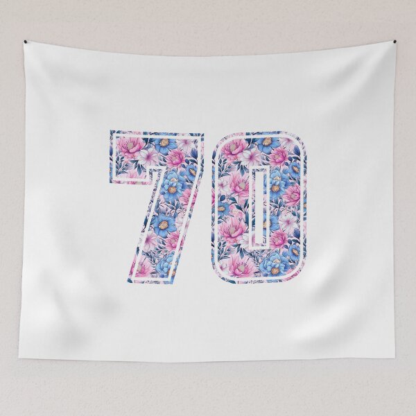 Item preview, 70th Birthday, floral number 70, woman’s designed and sold by iclipart.