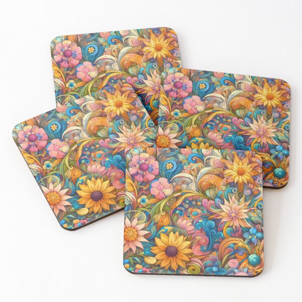 Item preview, Abstract and Cute Floral Pattern designed and sold by Kittyzens.