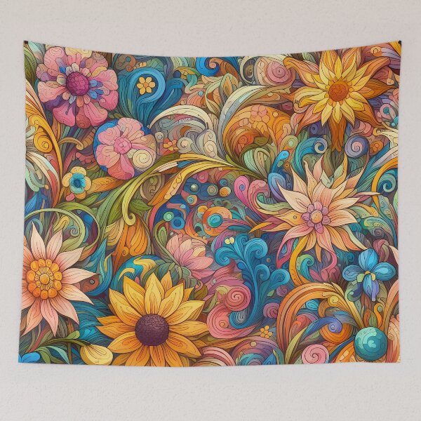 Item preview, Abstract and Cute Floral Pattern designed and sold by Kittyzens.