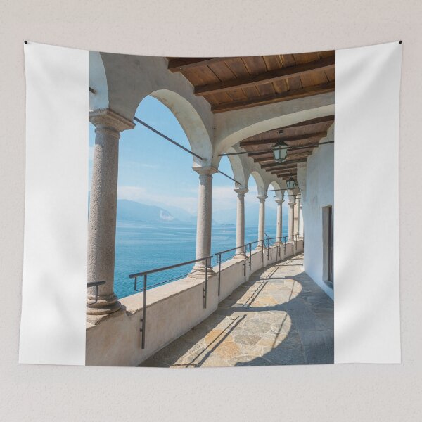 Item preview, Eremo di Santa Caterina del Sasso with an Elevated Walkway with Arches designed and sold by Mats Silvan.