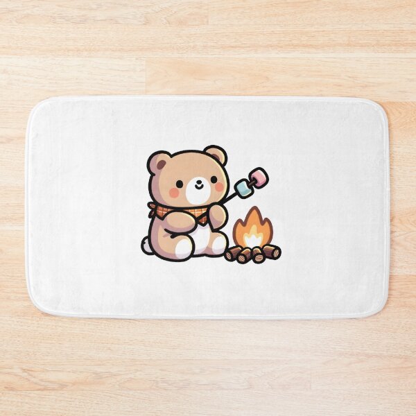 Item preview, Cute Bear Toasting Marshmallows Campfire  designed and sold by UmbrellaStudio1.
