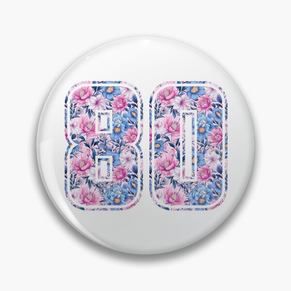 Item preview, 80th Birthday, floral number 80, woman’s designed and sold by iclipart.