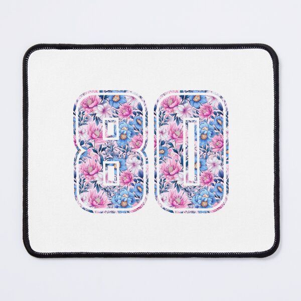 Item preview, 80th Birthday, floral number 80, woman’s designed and sold by iclipart.