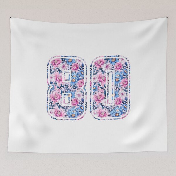 Item preview, 80th Birthday, floral number 80, woman’s designed and sold by iclipart.