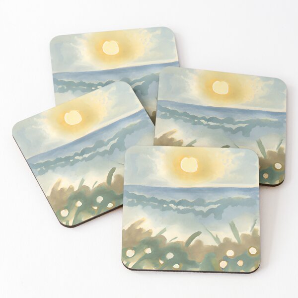 Item preview, Watery Sunset: Watercolor Lake Glow designed and sold by LustigFox.