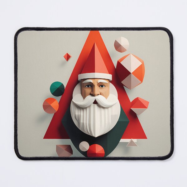 Item preview, "Geometric Claus: A Holiday Facet" designed and sold by VectorVoyage.