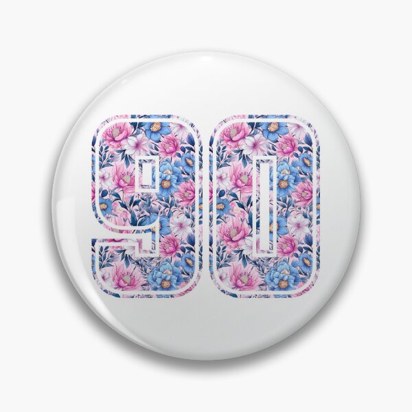 Item preview, 90th Birthday, floral number 90, woman’s designed and sold by iclipart.