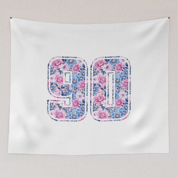 Item preview, 90th Birthday, floral number 90, woman’s designed and sold by iclipart.