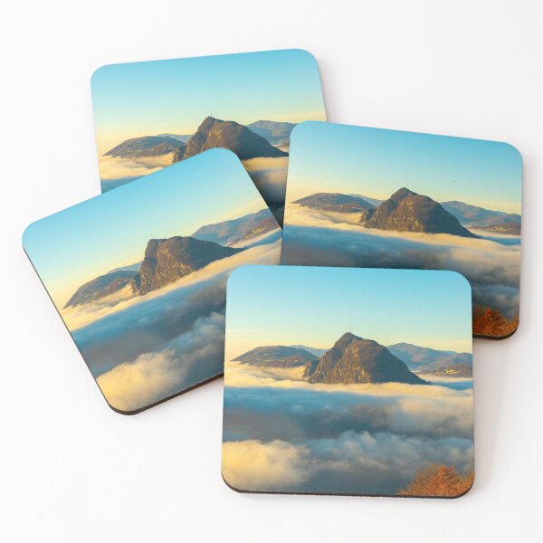 Item preview, Mountain Peak San Salvatore Above Cloudscape with a Autumn Tree designed and sold by Mats Silvan.