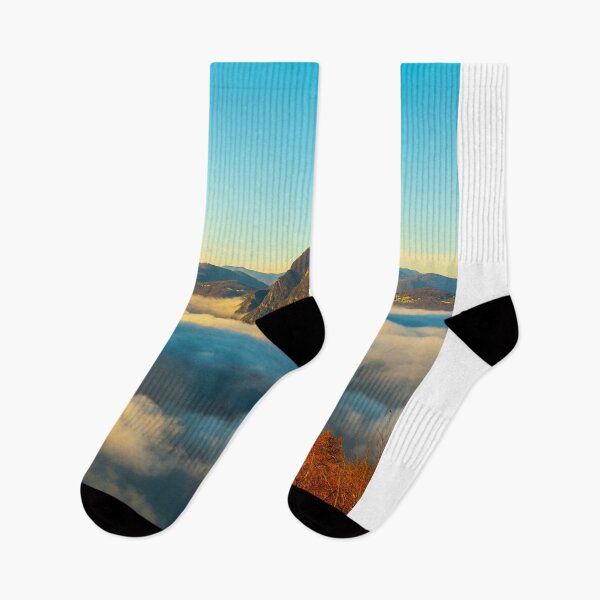 Item preview, Mountain Peak San Salvatore Above Cloudscape with a Autumn Tree designed and sold by Mats Silvan.