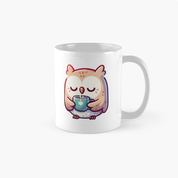 Artikelvorschau, Soothing Owl with Heart Tea Cup entworfen und verkauft von UmbrellaStudio1.