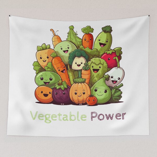 Artikelvorschau, Cute Vegtable Characters Vegetable Power entworfen und verkauft von Samanthi007.