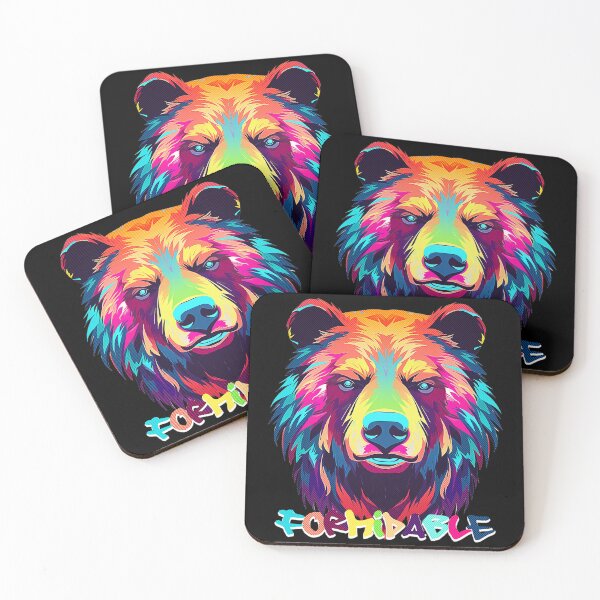 Artikelvorschau, Neon Grizzly Bear entworfen und verkauft von SideSignal.