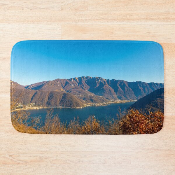 Item preview, Vista panorámica sobre el lago de Lugano y el pueblo con la montaña Generoso designed and sold by Mats Silvan.