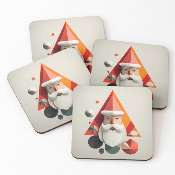 Item preview, "Santa in Shapes: Christmas Abstract" designed and sold by VectorVoyage.