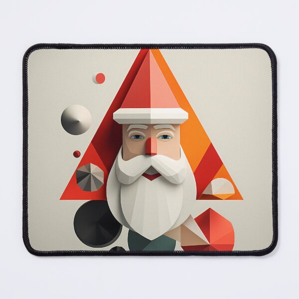 Item preview, "Santa in Shapes: Christmas Abstract" designed and sold by VectorVoyage.
