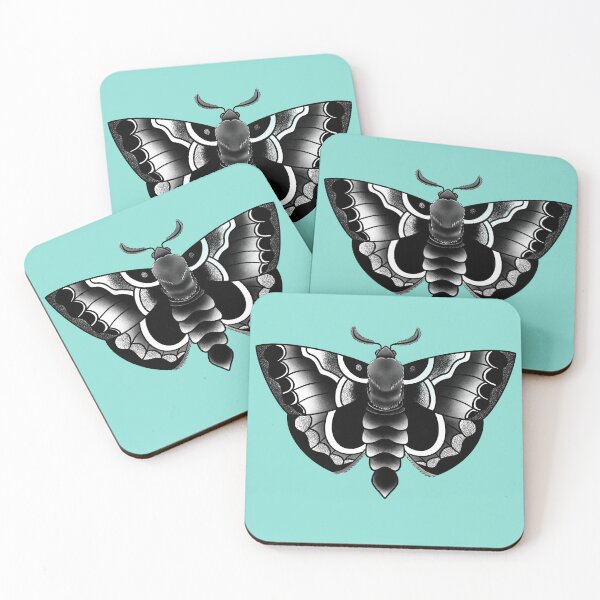 Item preview, Tattoo style Japanese moth design designed and sold by Kevin Van Dongen.