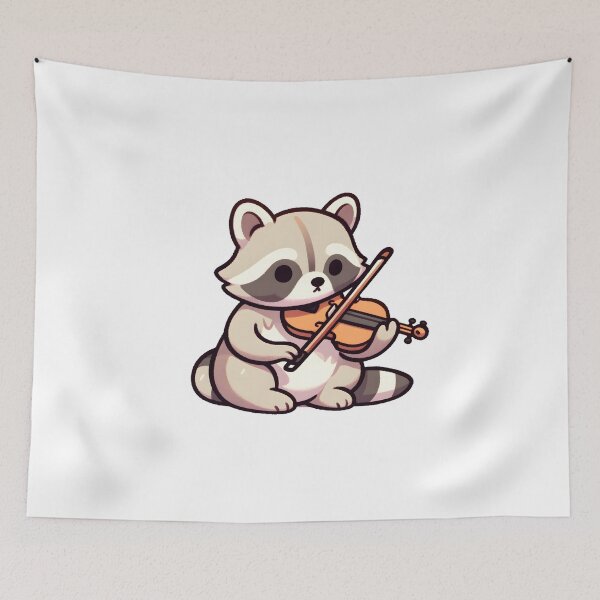 Item preview, Melodic Raccoon Playing Violin  designed and sold by UmbrellaStudio1.