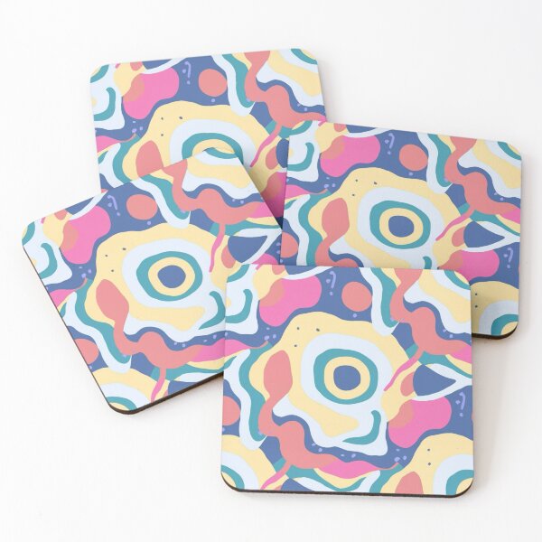 Item preview, Abstract pastel flower pattern designed and sold by EasyPrints337.