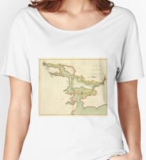 Vintage Map of Cork Harbor Ireland (1702) Women's Relaxed Fit T-Shirt