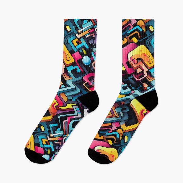 Item preview, Cyberpunk Street Art: Graffiti Evolution Timeline with Vibrant Hues & Dynamic Silhouettes designed and sold by polonuim210.