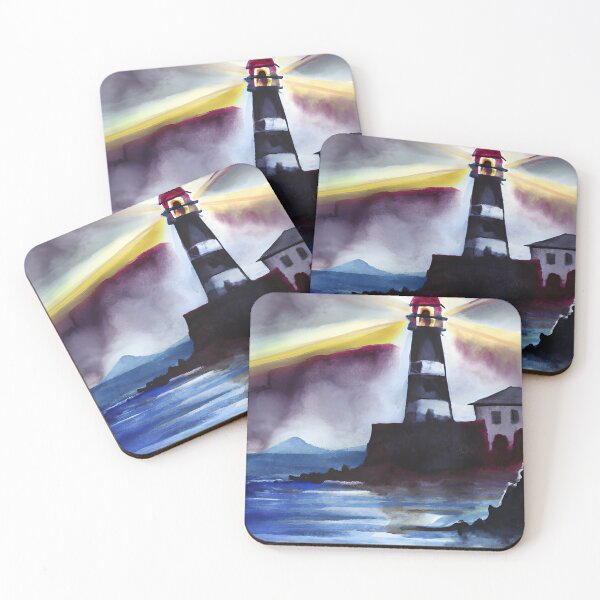 Item preview, Guiding Radiance: Watercolor Lighthouse designed and sold by LustigFox.