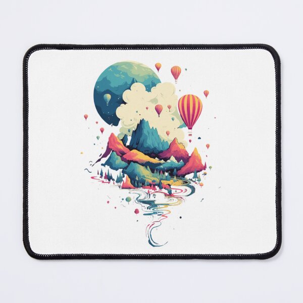 Item preview, "Elevated Euphoria: Balloons, Mountains, and Streams" designed and sold by raphicha365.